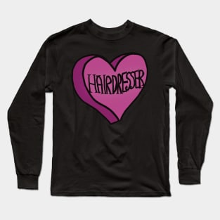 Hairdresser LoveHeart Long Sleeve T-Shirt